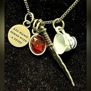 Once Upon a Time Necklace Belle Beauty & Beast Rumple